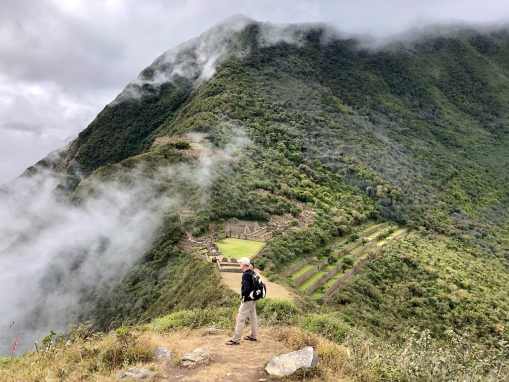 Choquequirao ruins with main plaza below