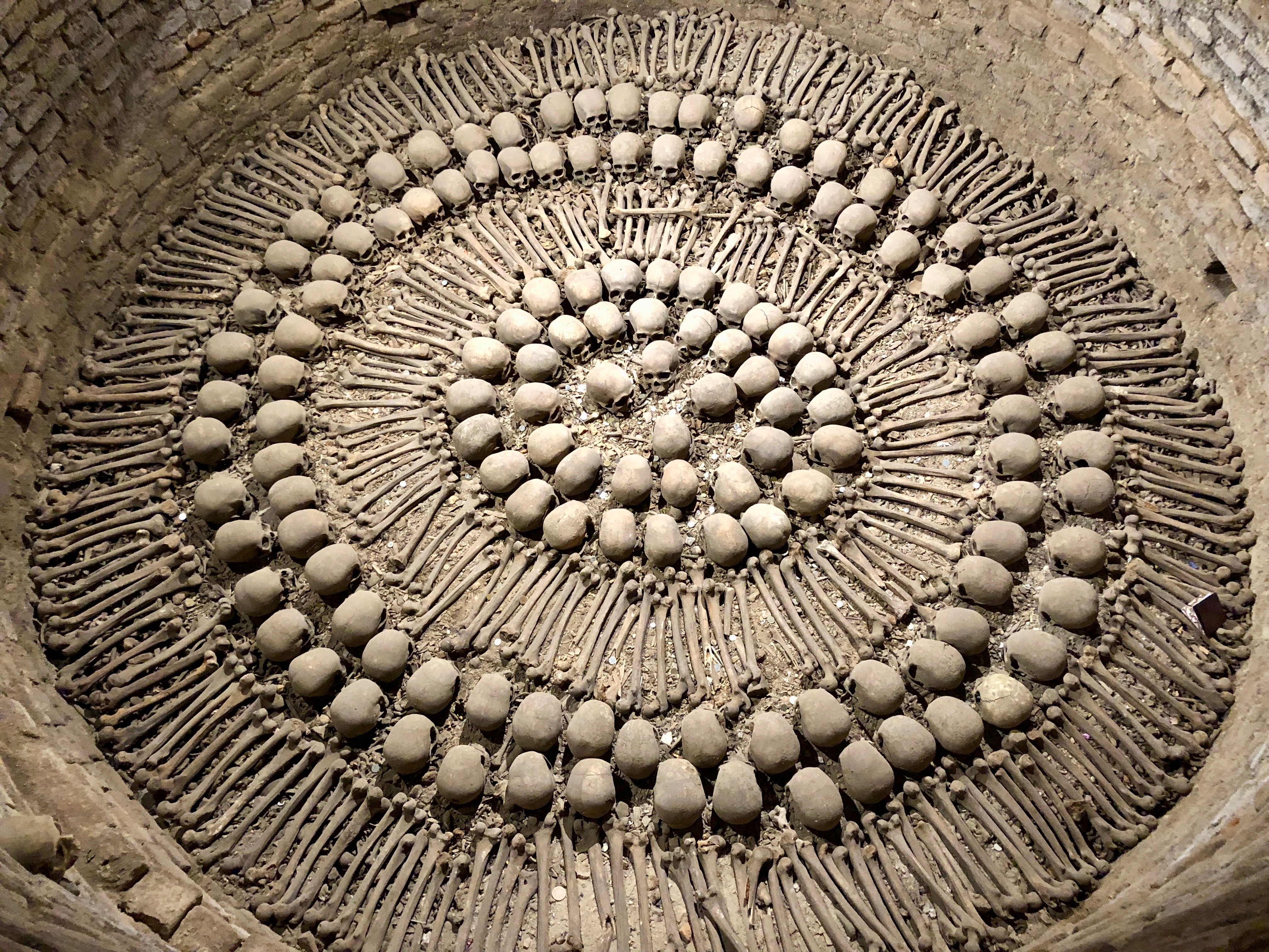 Catacombs beneath San Fransisco , final resting place of 25,000 people, Lima Peru