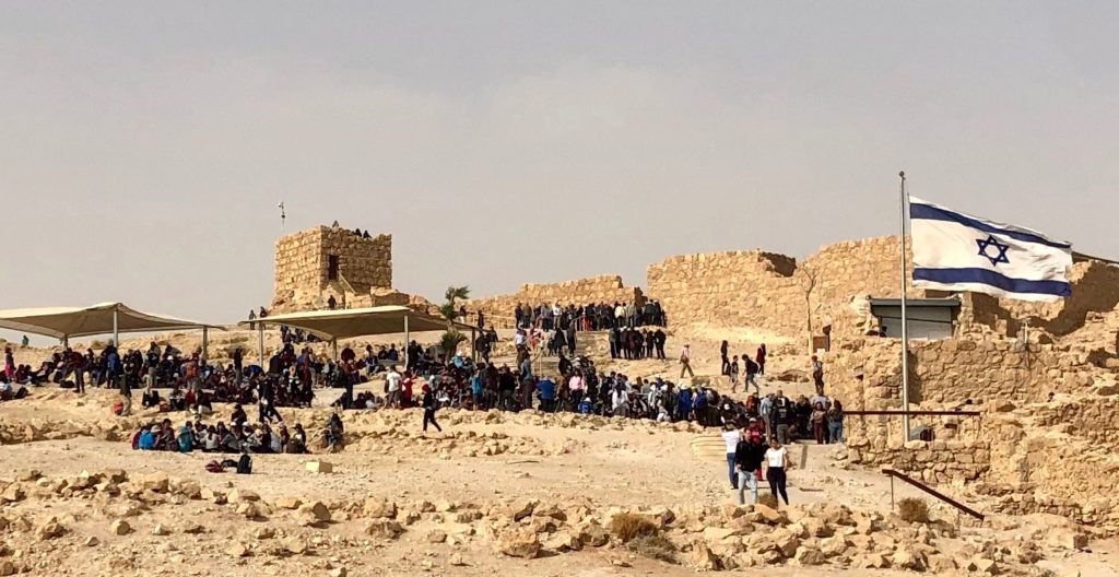 Tweens take Masada. Coming from Canada, a country that abashedly sings its national anthem, it's wondrous to see how nationalism (and survival) is inoculated at a young age
