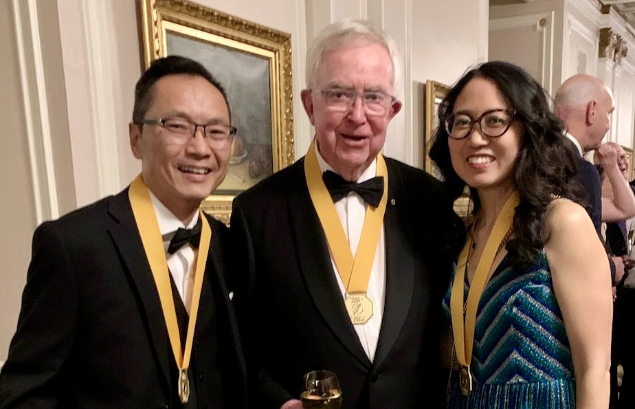 Wayne Ng, Joe Clark and Jamie Chai Yun Liew at the Writers Trust, Politics and the Pen Gala 2023