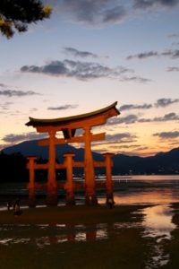 Torii Gate at sunset, Miyajma Island