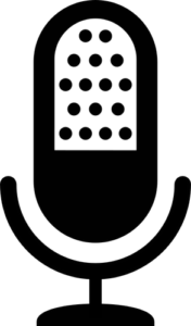 standard icon of an old microphone