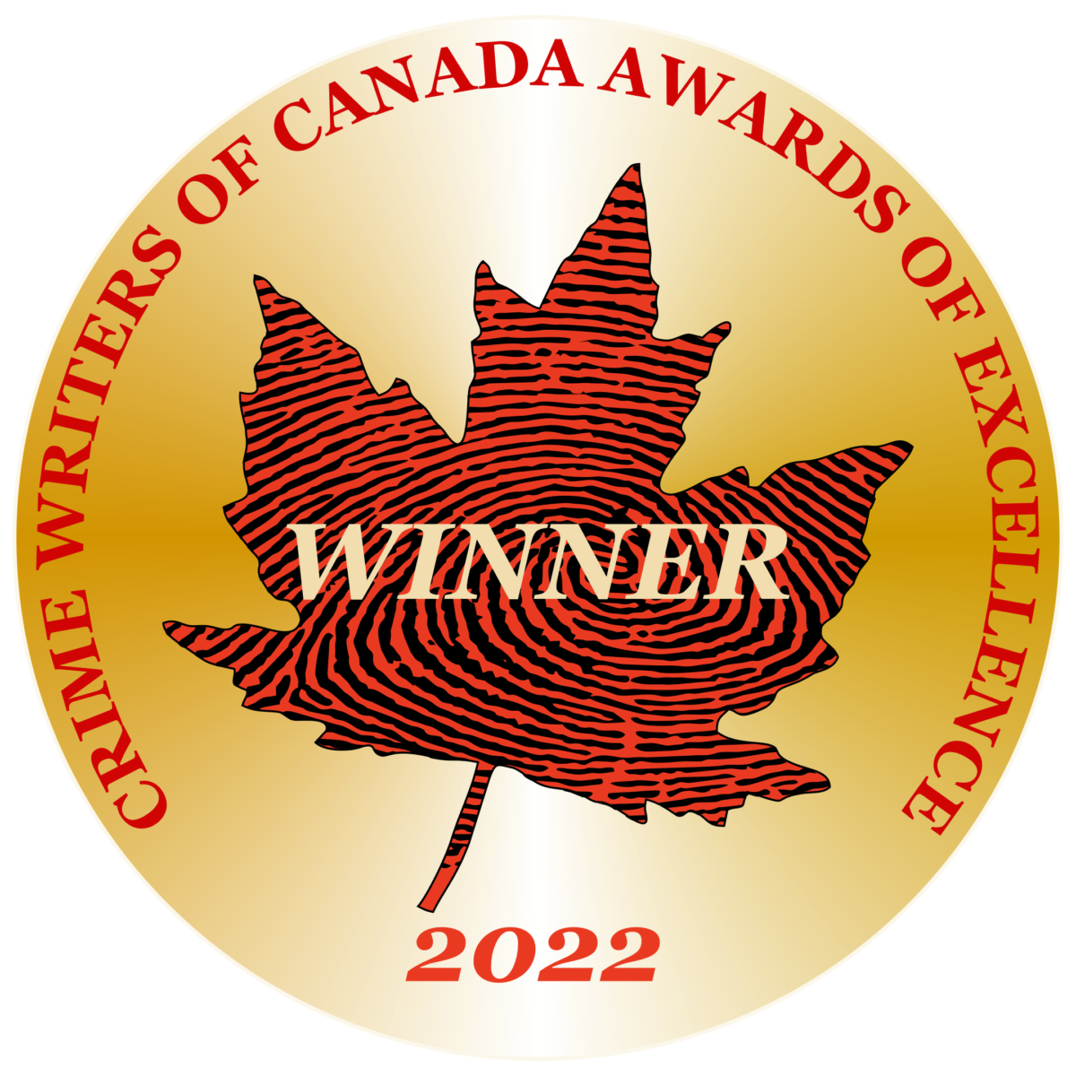 WINNER Badge - Crime Writers of Canada Awards of Excellence 2022