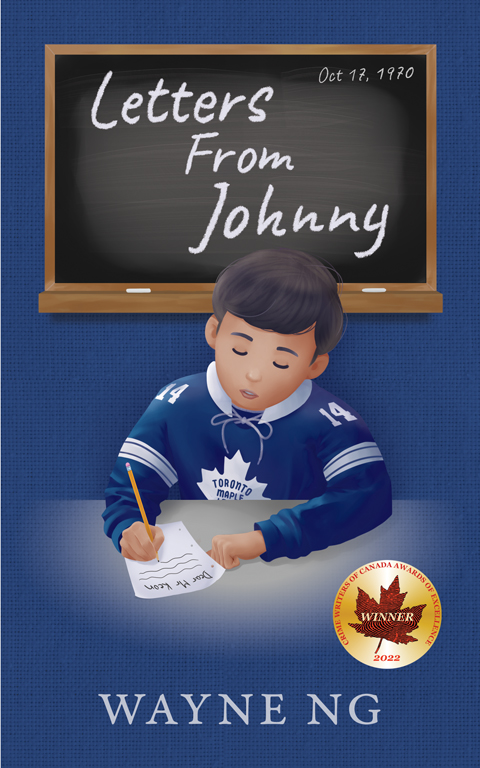 Letters From Johnny Book Cover with Crime Writers of Canada Awards of Excellence WINNER 2022 seal