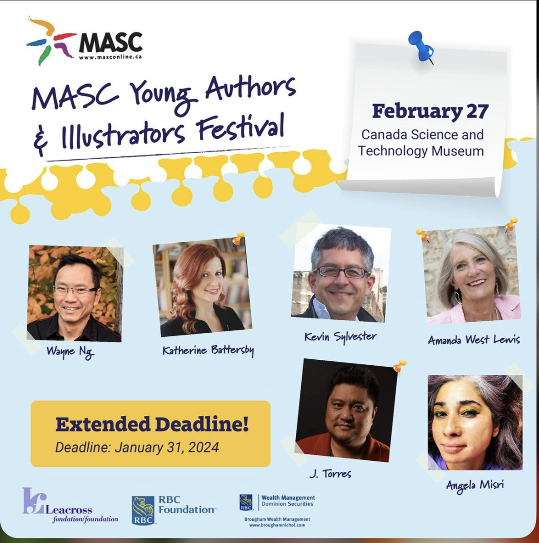 MASC Young Authors & Illustrators Festival. February 27, 2024 at the Canada Museum of Science and Technology