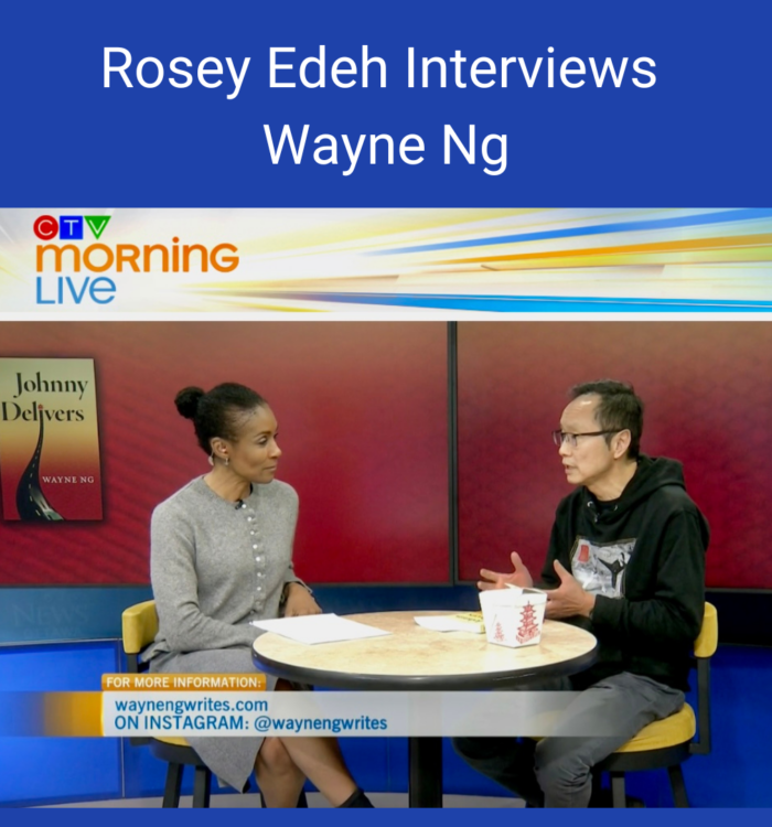 Wayne Ng is interviewed by Rosey Edeh on CTV Ottawa Morning Live about his novel JOHNNY DELIVERS.