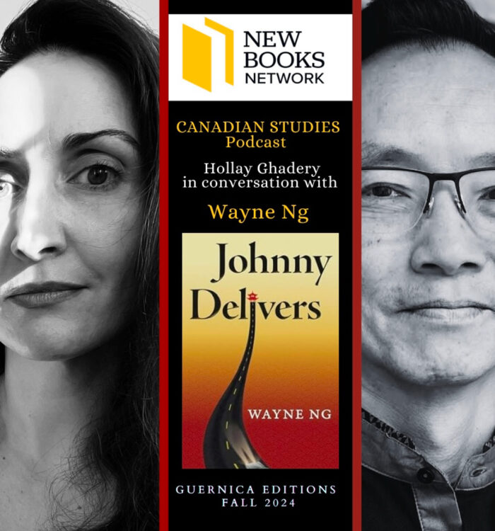 The New Books Network Canadian Studies Podcast presents Hollay Ghadery in conversation with Wayne Ng. B&W Pictures of both authors.